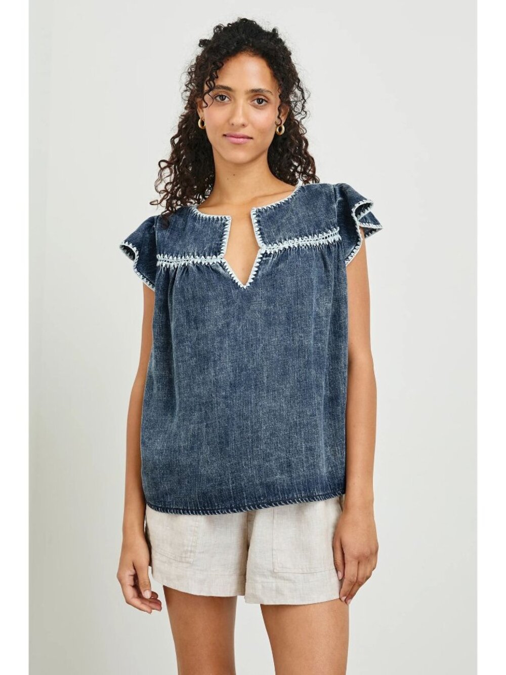 RAILS Tafia top Classic Blue Large